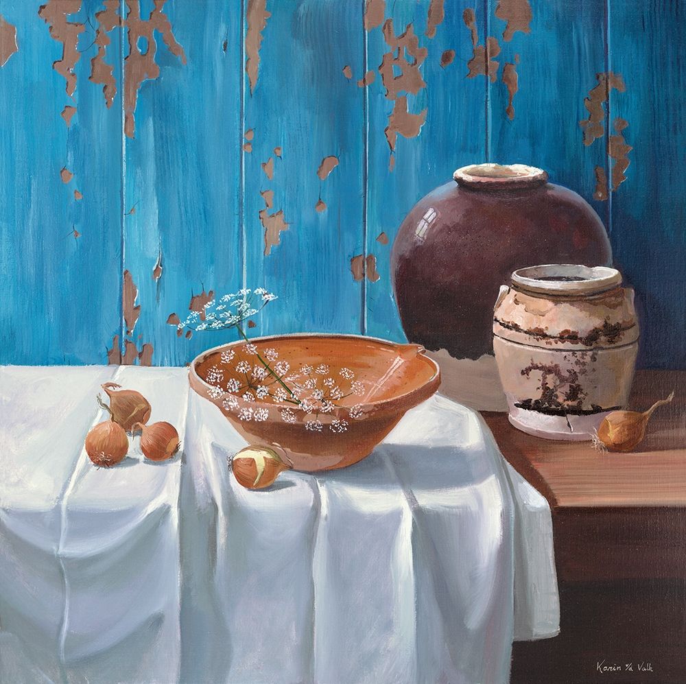 AGED POTS WITH ONIONS art print by Karin v.d. Valk for $57.95 CAD