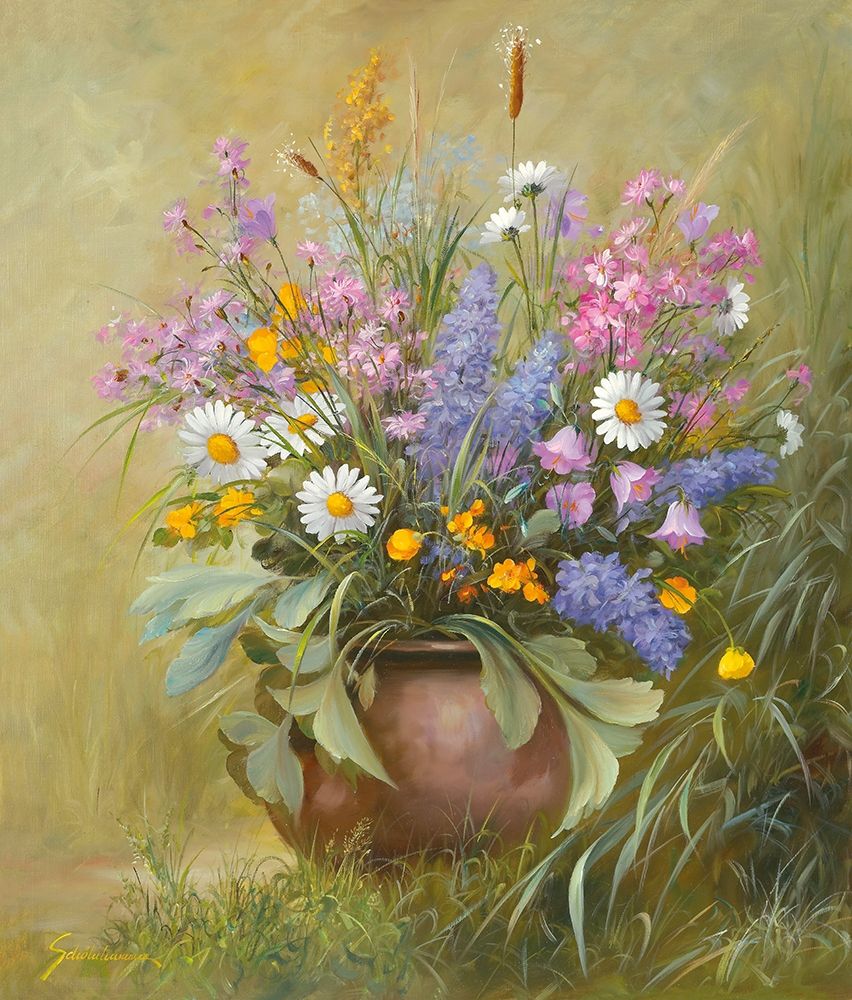 Floral BOUQUET I art print by Heinz Schoelnhammer for $57.95 CAD