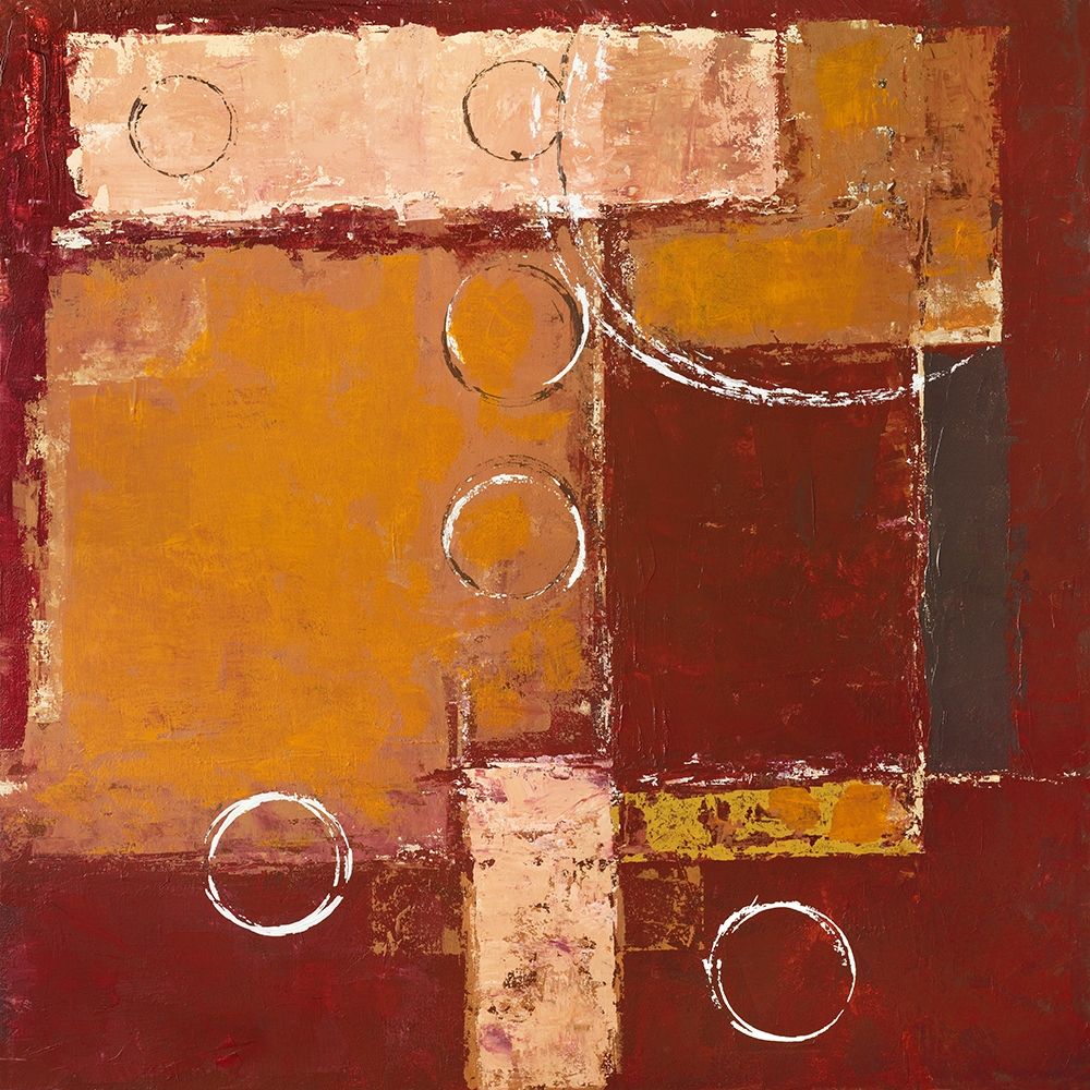 Circles on red-brown II art print by David Sedalia for $57.95 CAD