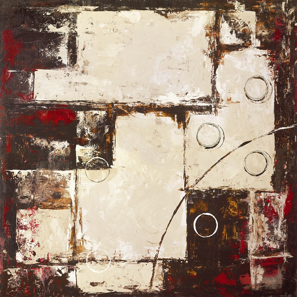 Circles on brown-beige II art print by David Sedalia for $57.95 CAD