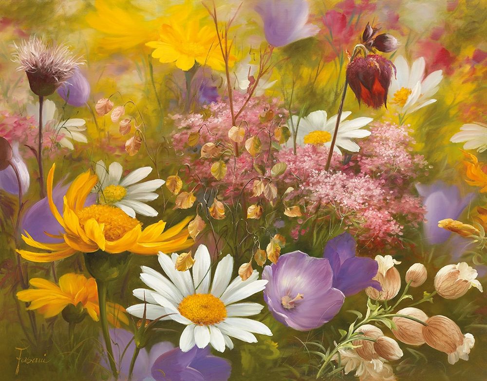 POTPOURRI OF FLOWERS I art print by Fasani for $57.95 CAD