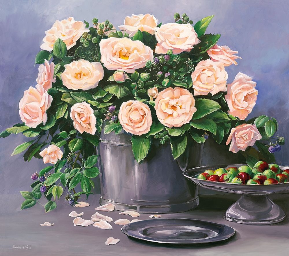 FLOWERS AND APPLES II art print by Karin v.d. Valk for $57.95 CAD