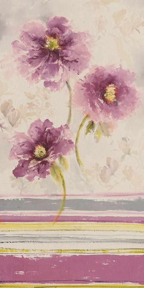 Floral WITH STRIPES II art print by Disegni for $57.95 CAD