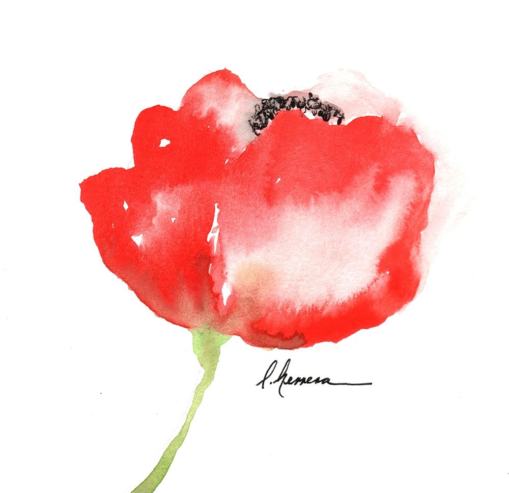 WATERCOLOR POPPY II art print by Leticia Herrera for $57.95 CAD