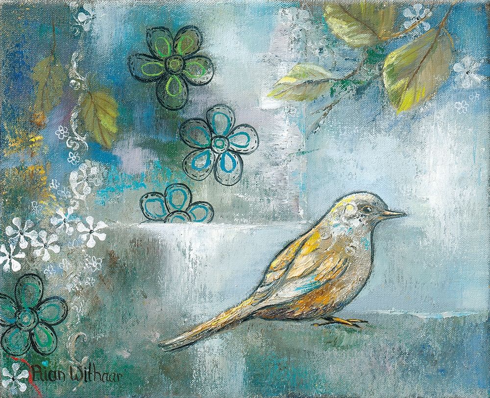 FLOWER BIRD I art print by Rian Withaar for $57.95 CAD