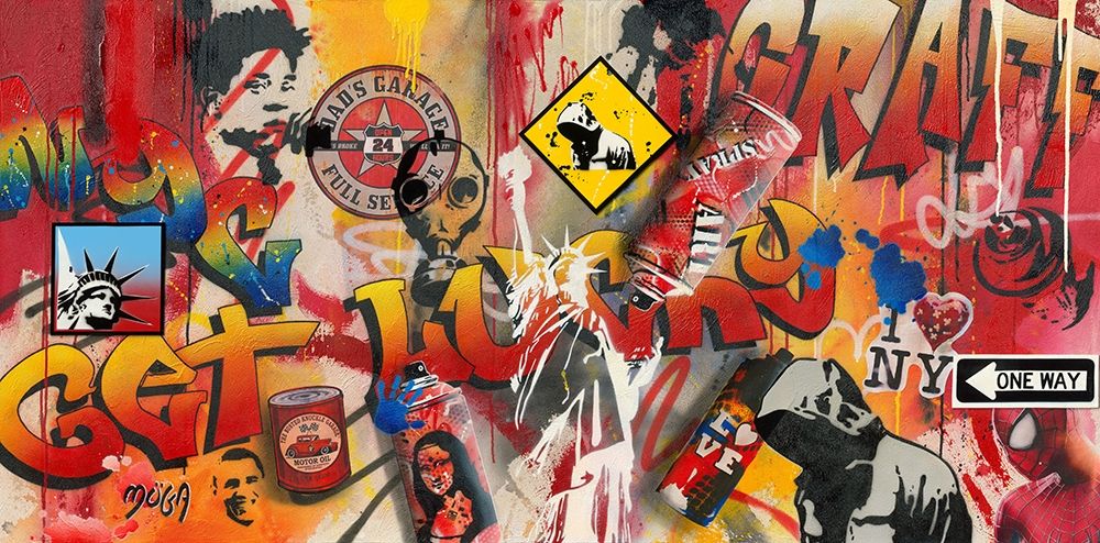 GET LUCKY GRAFFITY art print by Moega for $57.95 CAD