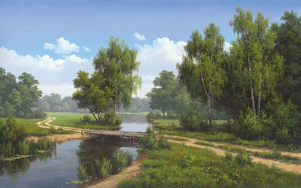 Path over water art print by Babichev for $57.95 CAD