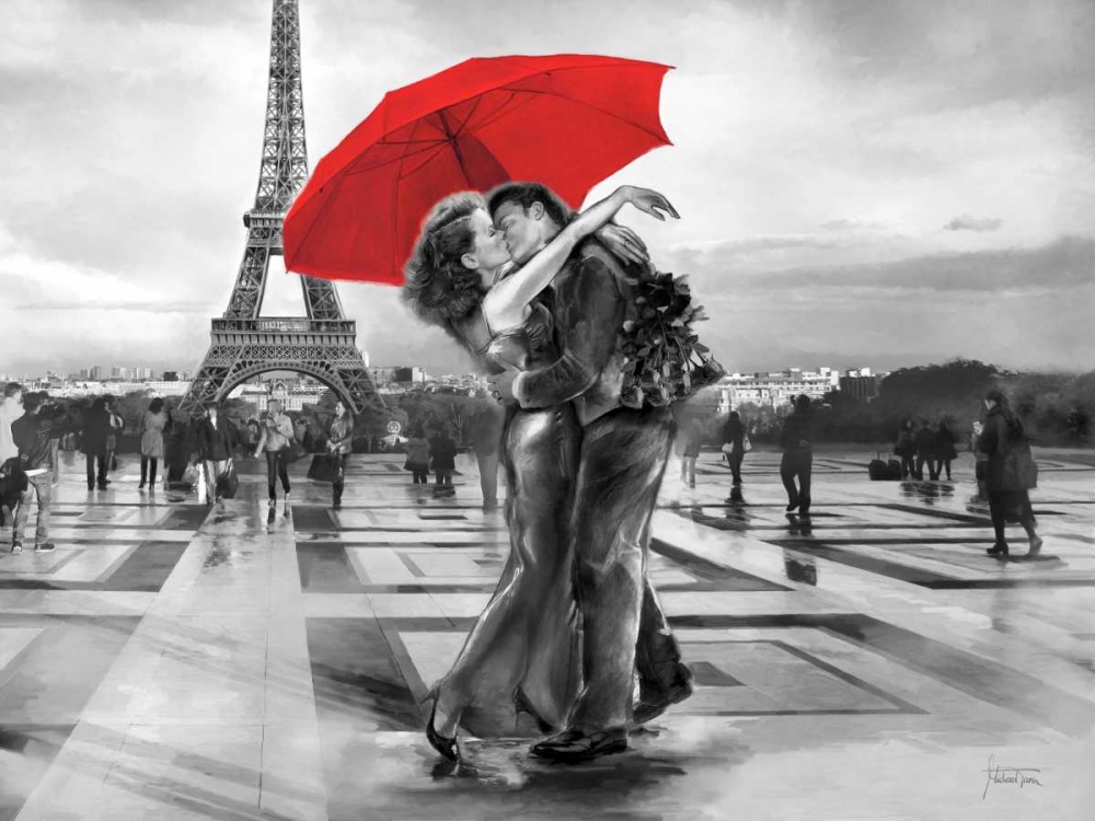 B+W French Kiss art print by Michael Tarin for $57.95 CAD