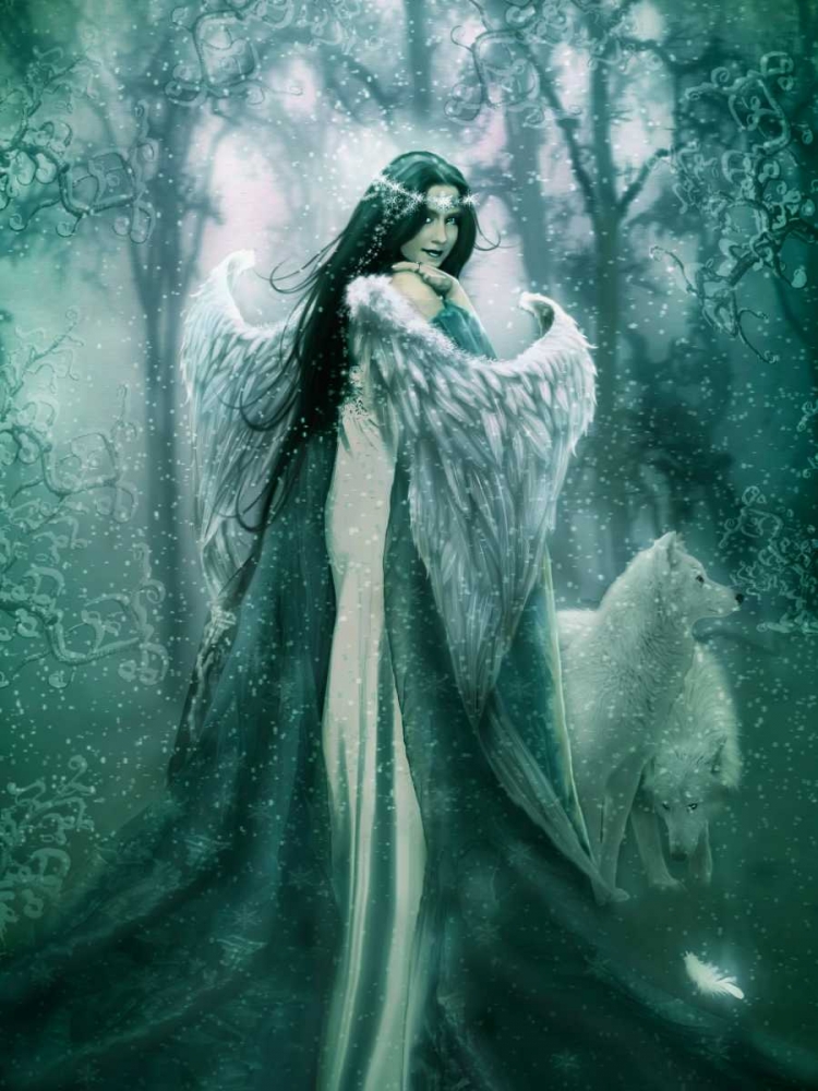 Wolf Lady art print by Babette for $57.95 CAD