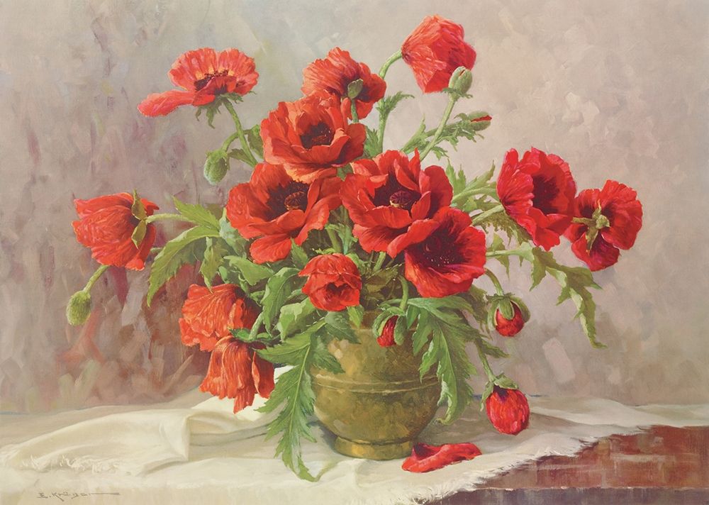 A BUNCH OF POPPIES art print by E. Krueger for $57.95 CAD
