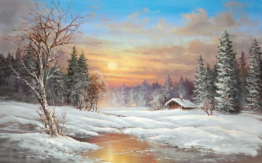 TUNDRA NIGHT art print by Helmut Glassl for $57.95 CAD