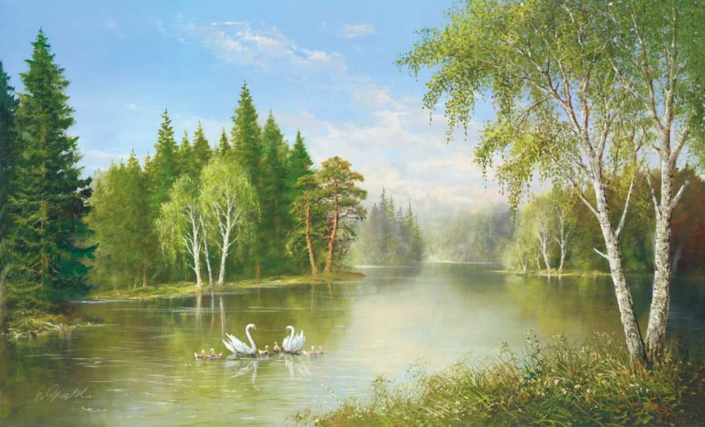 Beautiful Lake art print by Helmut Glassl for $57.95 CAD
