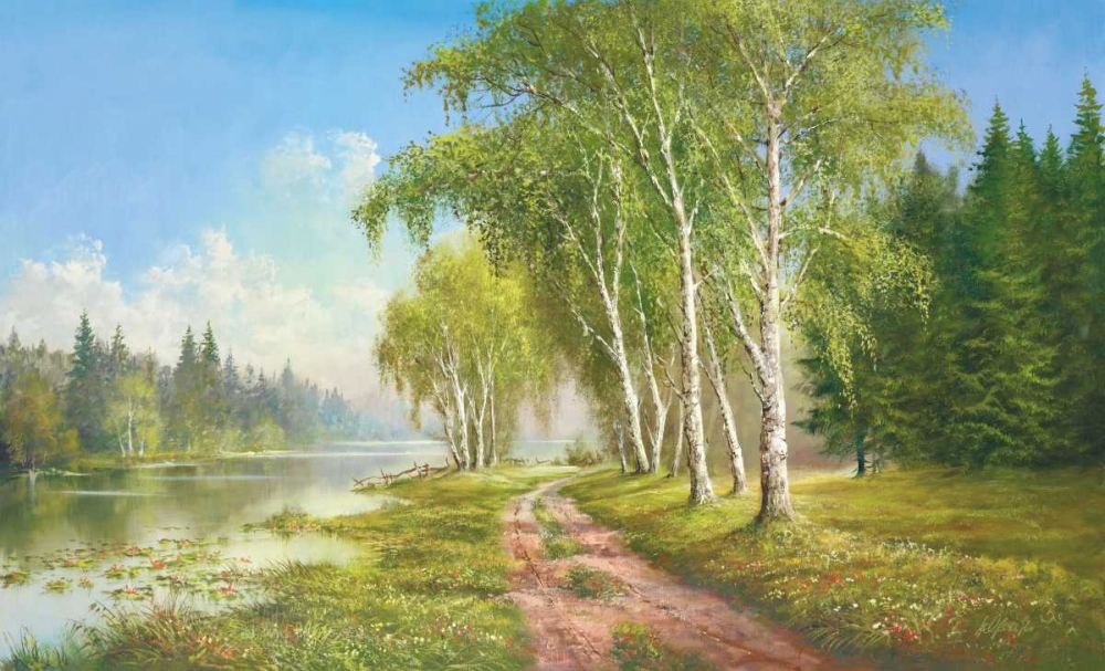 Path At The Lake art print by Helmut Glassl for $57.95 CAD