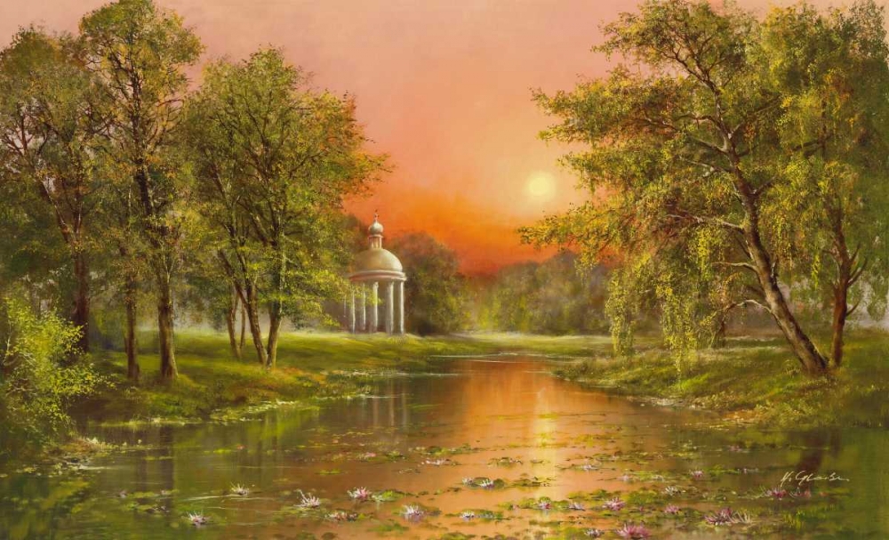 Sunset Upon Arbour art print by Helmut Glassl for $57.95 CAD