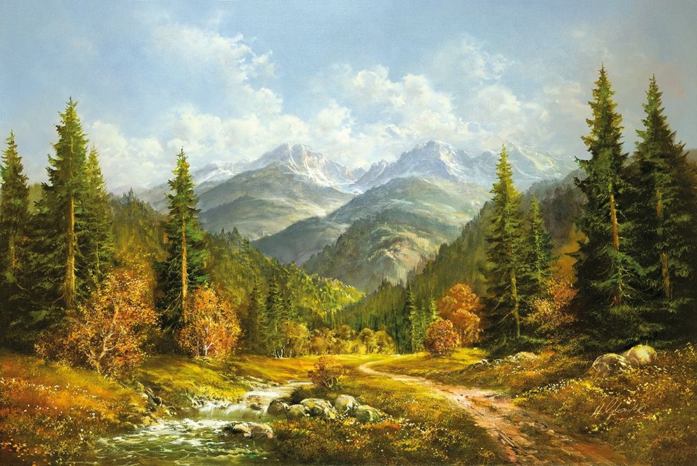 BROOK IN THE MOUNTAINS art print by Helmut Glassl for $57.95 CAD