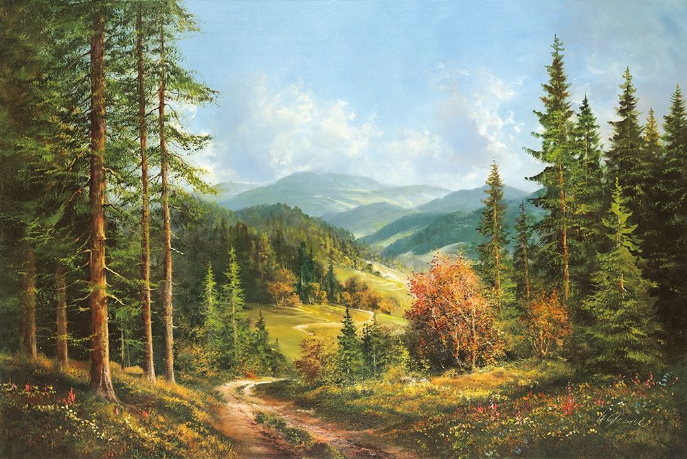 ROMANTIC VALLEY art print by Helmut Glassl for $57.95 CAD