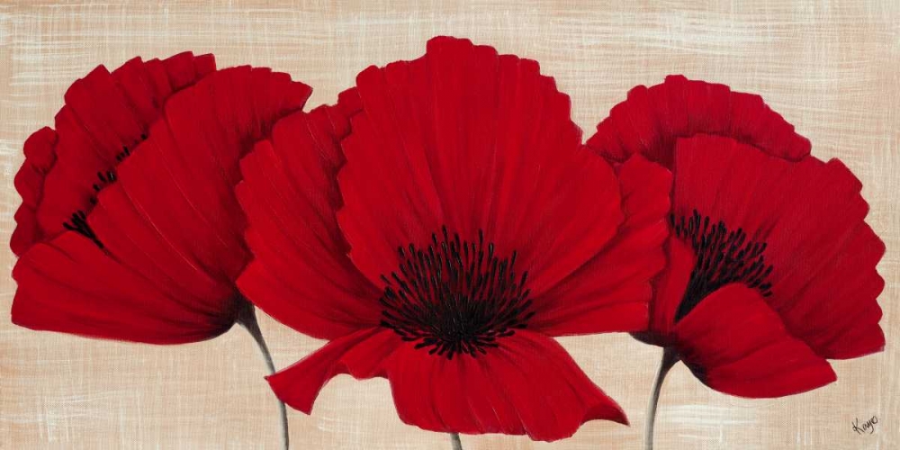 Linen Poppies I art print by Kaye Lake for $57.95 CAD