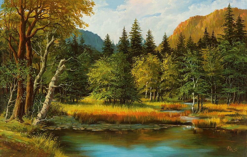 LAKE IN THE WOOD art print by Ada-Kris for $57.95 CAD