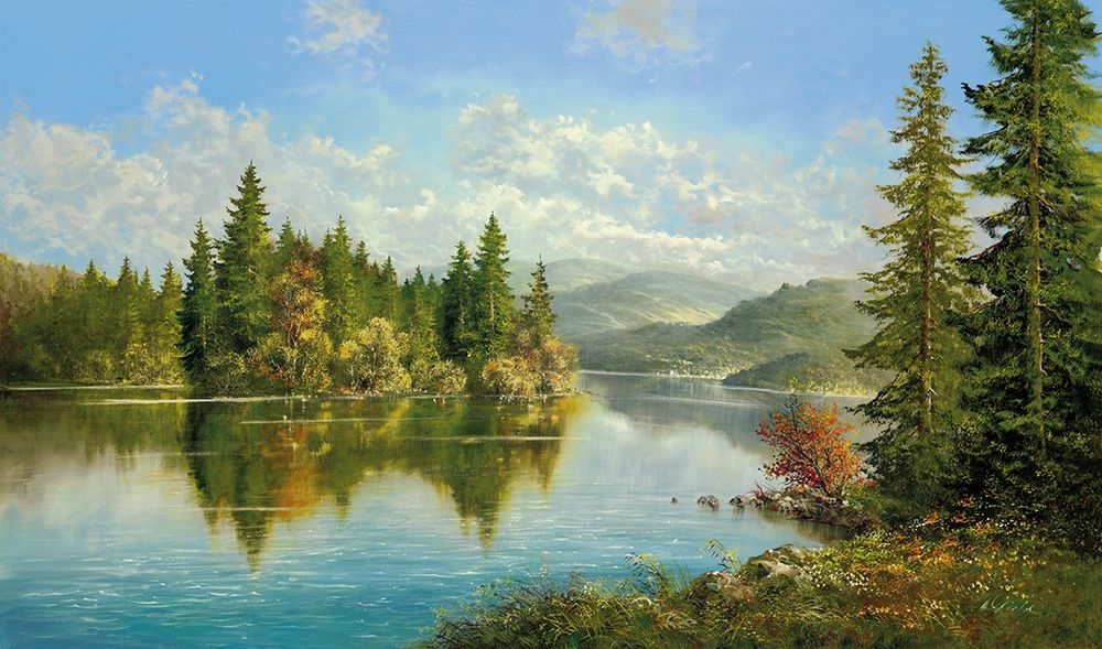 SIBERIAN LAKE art print by Helmut Glassl for $57.95 CAD