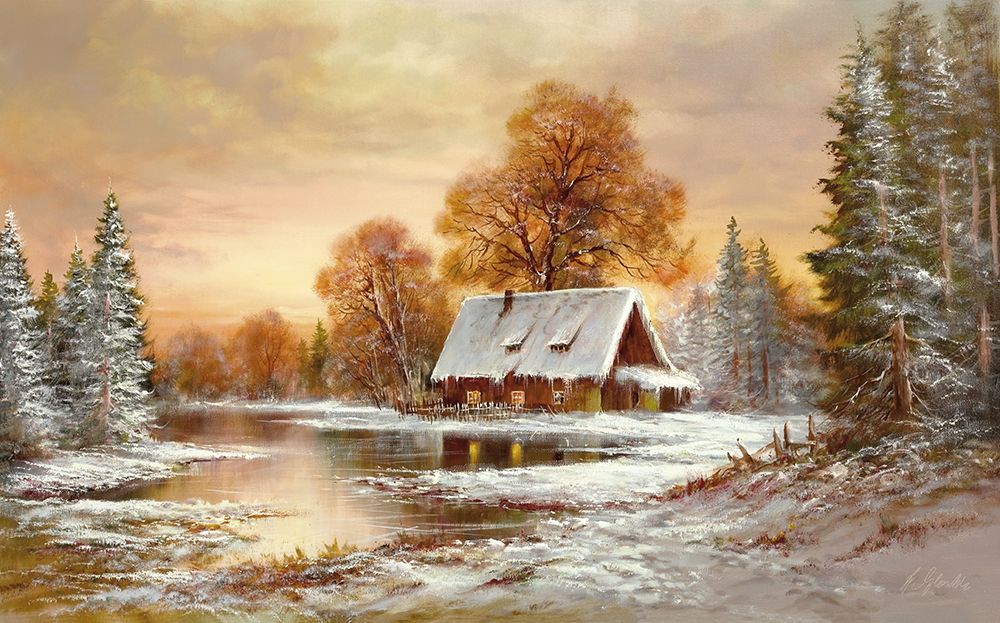 WINTER IN BELARUS I art print by Helmut Glassl for $57.95 CAD