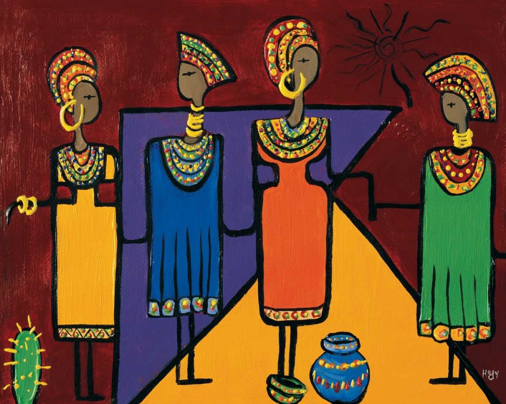 Colorful Africa I art print by Hedy for $57.95 CAD