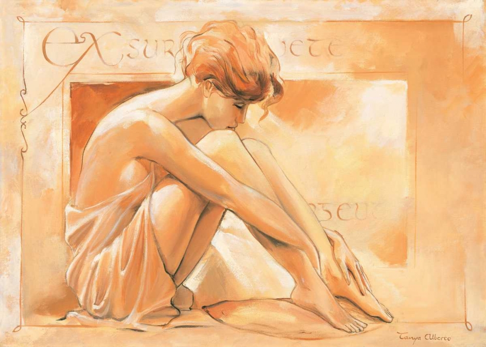 Sitting beauty art print by Tanya Alberto for $57.95 CAD