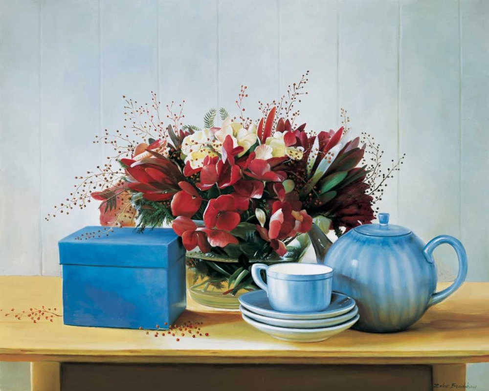 Stillife with teapot art print by Zeke Bradshaw for $57.95 CAD