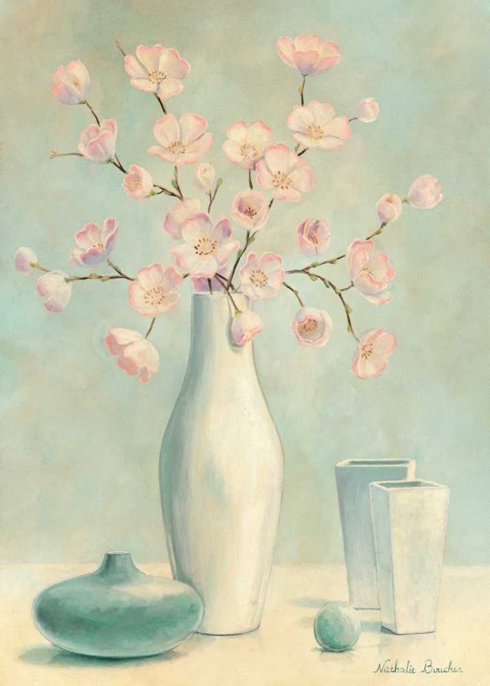 Pink flowers II art print by Nathalie Boucher for $57.95 CAD
