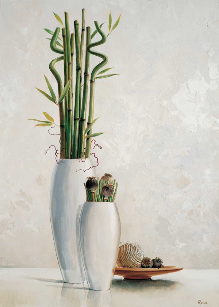 Bamboo in white vase II art print by Renee for $57.95 CAD