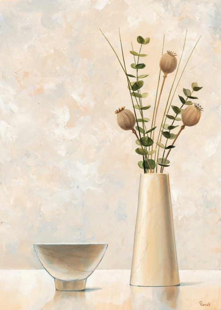 Vase and bowl I art print by Renee for $57.95 CAD