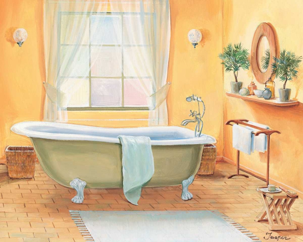 Bathroom in yellow I art print by Jasper for $57.95 CAD