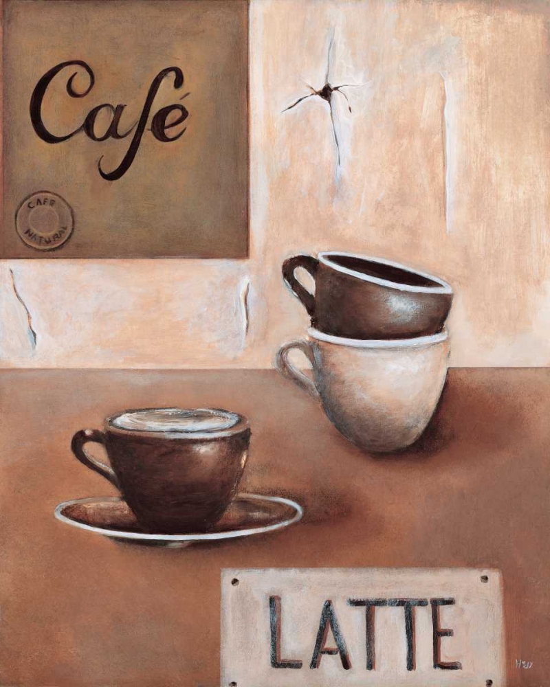 Cafe Latte art print by Hedy for $57.95 CAD