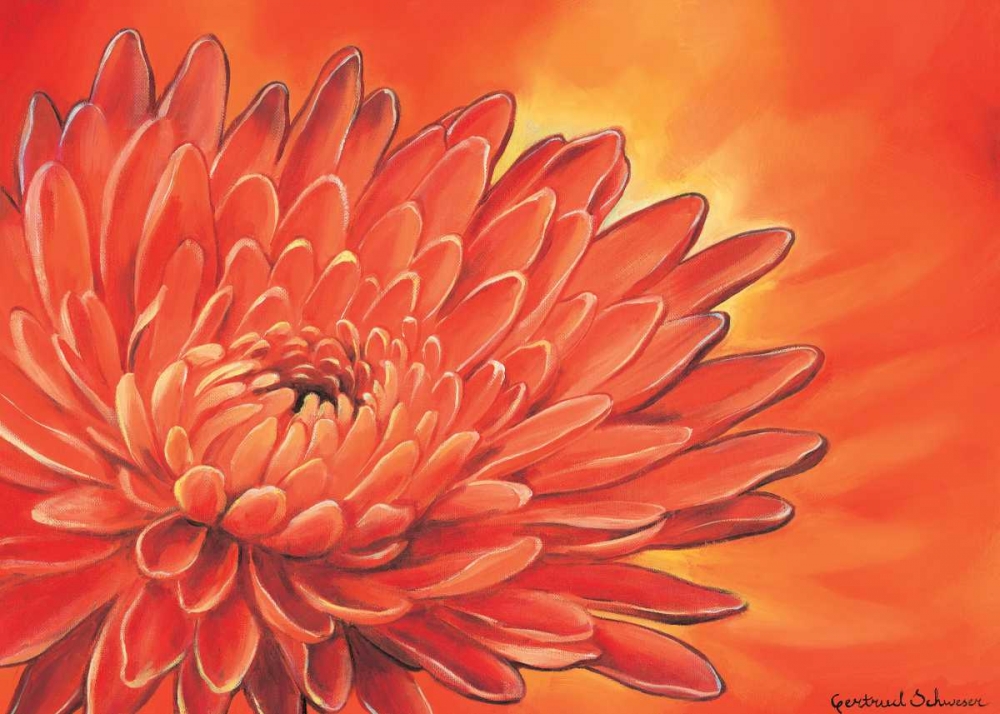 Red flower I art print by Gertrud Schweser for $57.95 CAD