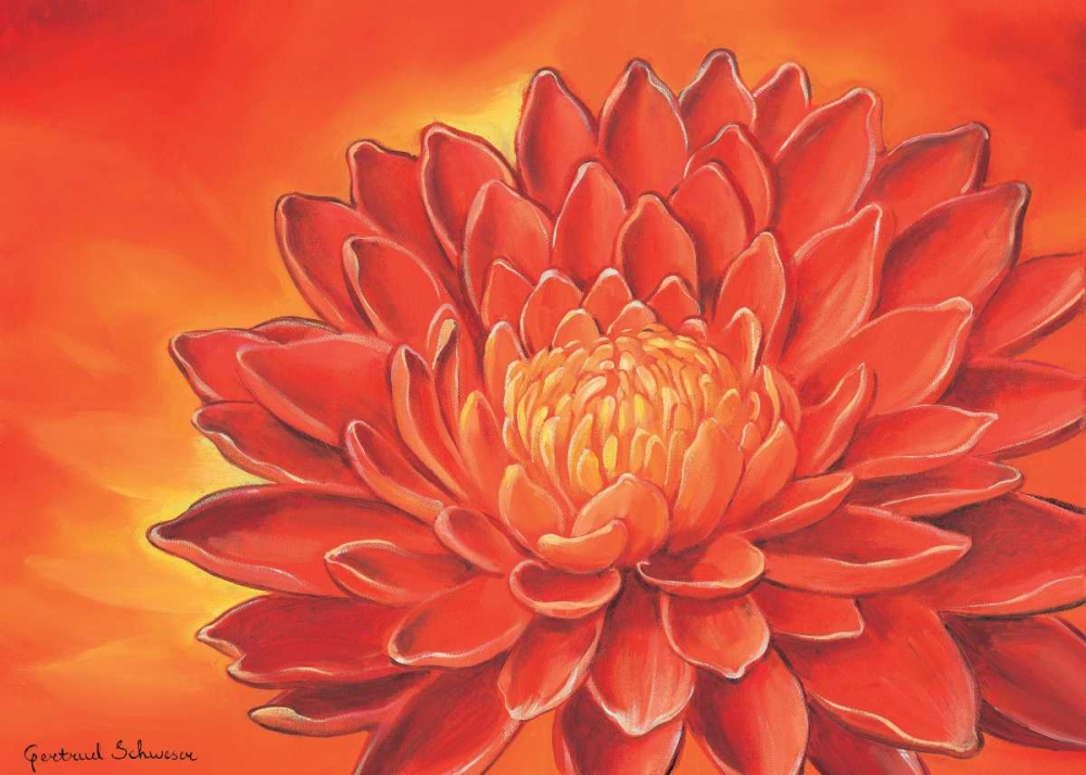 Red flowers II art print by Gertrud Schweser for $57.95 CAD