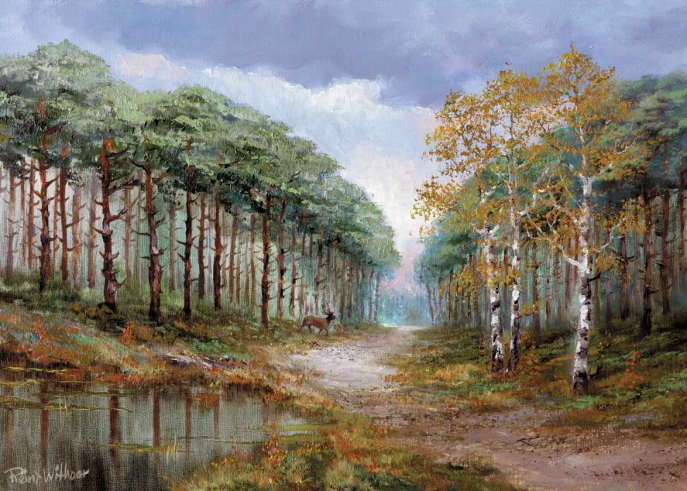 Deer in the woods art print by Reint Withaar for $57.95 CAD