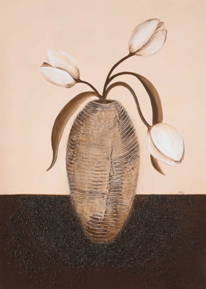 Three white tulips I art print by Hedy for $57.95 CAD