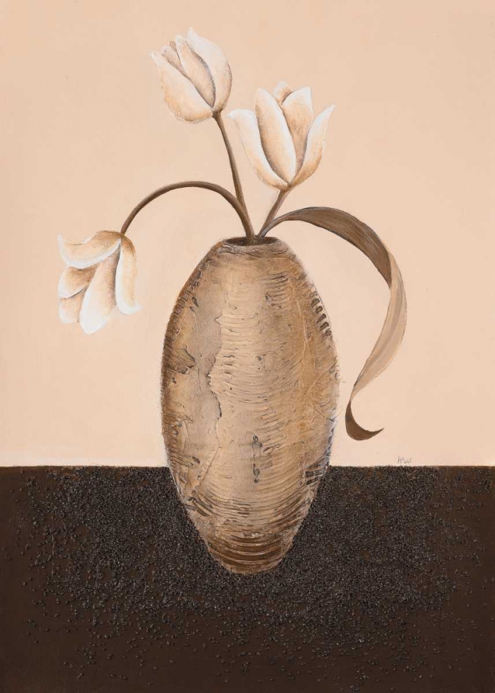 Three white tulips II art print by Hedy for $57.95 CAD