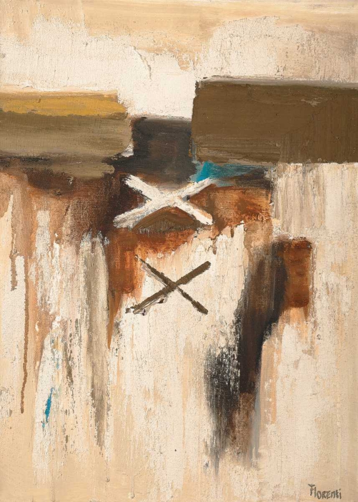 Crosses on beige art print by Isa Florenti for $57.95 CAD