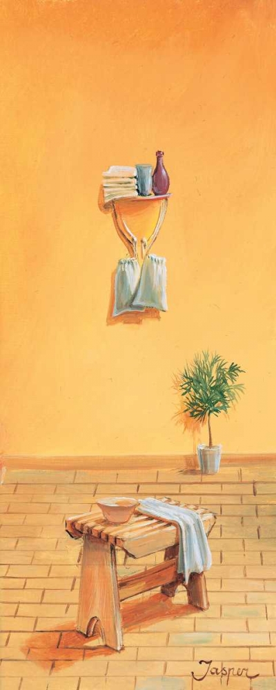 Bathroom in yellow II art print by Jasper for $57.95 CAD
