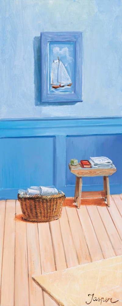 Bathroom in blue II art print by Jasper for $57.95 CAD