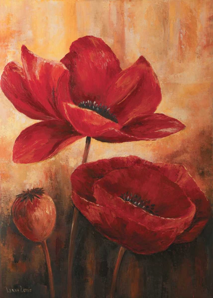 Poppies III art print by Lenna Lotus for $57.95 CAD