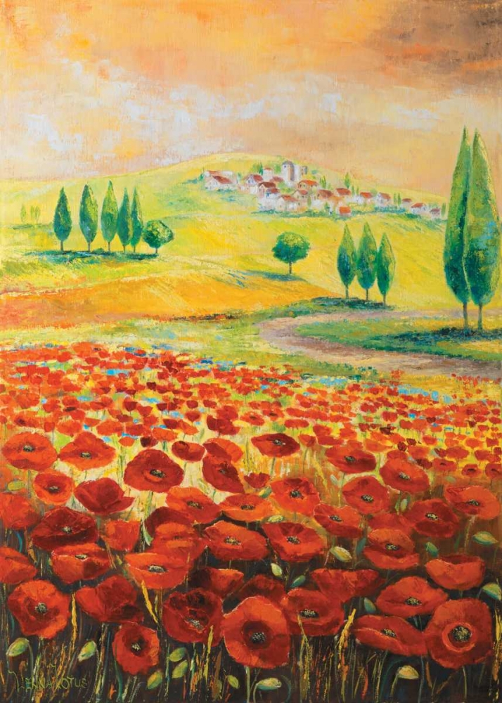 Poppyfield II art print by Lenna Lotus for $57.95 CAD