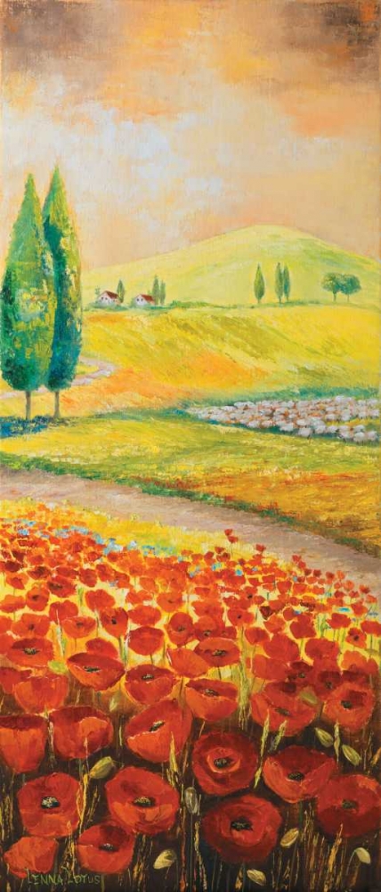 Poppyfield III art print by Lenna Lotus for $57.95 CAD