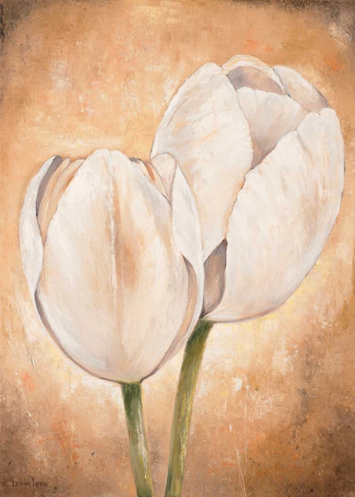 Tulip on beige II art print by Lenna Lotus for $57.95 CAD