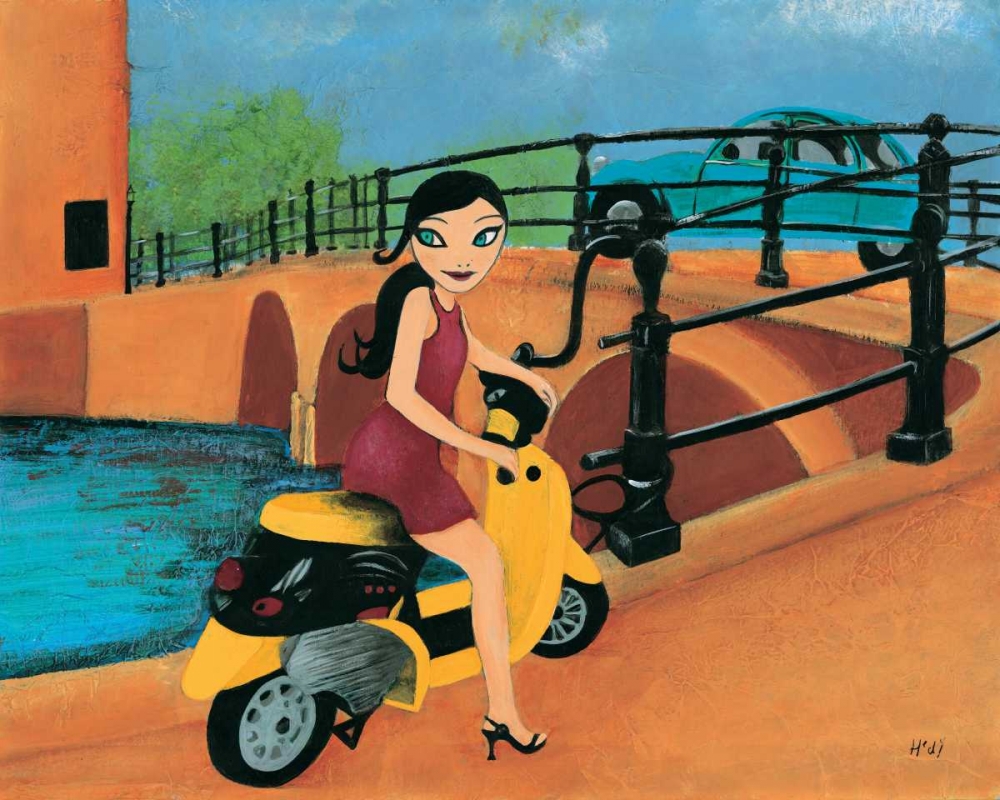 Scooter fun III art print by Hedy for $57.95 CAD