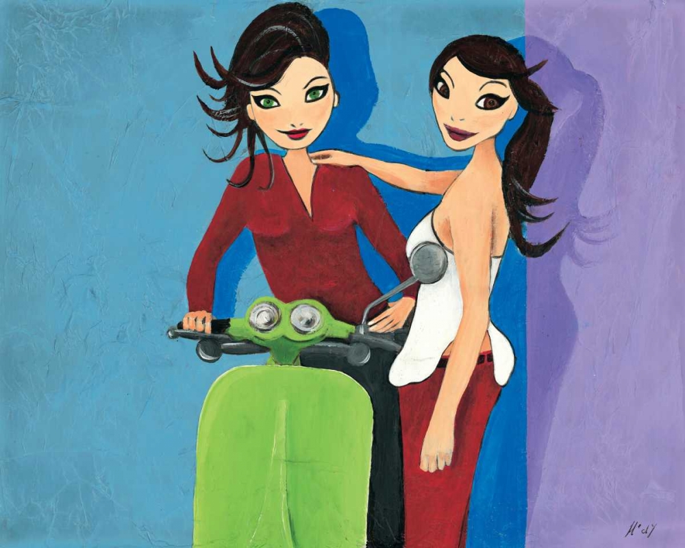 Scooter fun VI art print by Hedy for $57.95 CAD