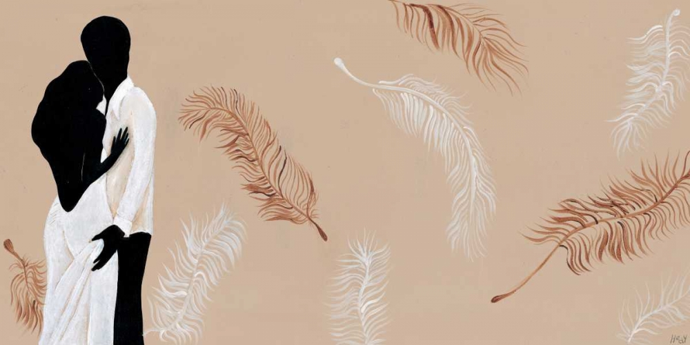 Love and feathers art print by Hedy for $57.95 CAD