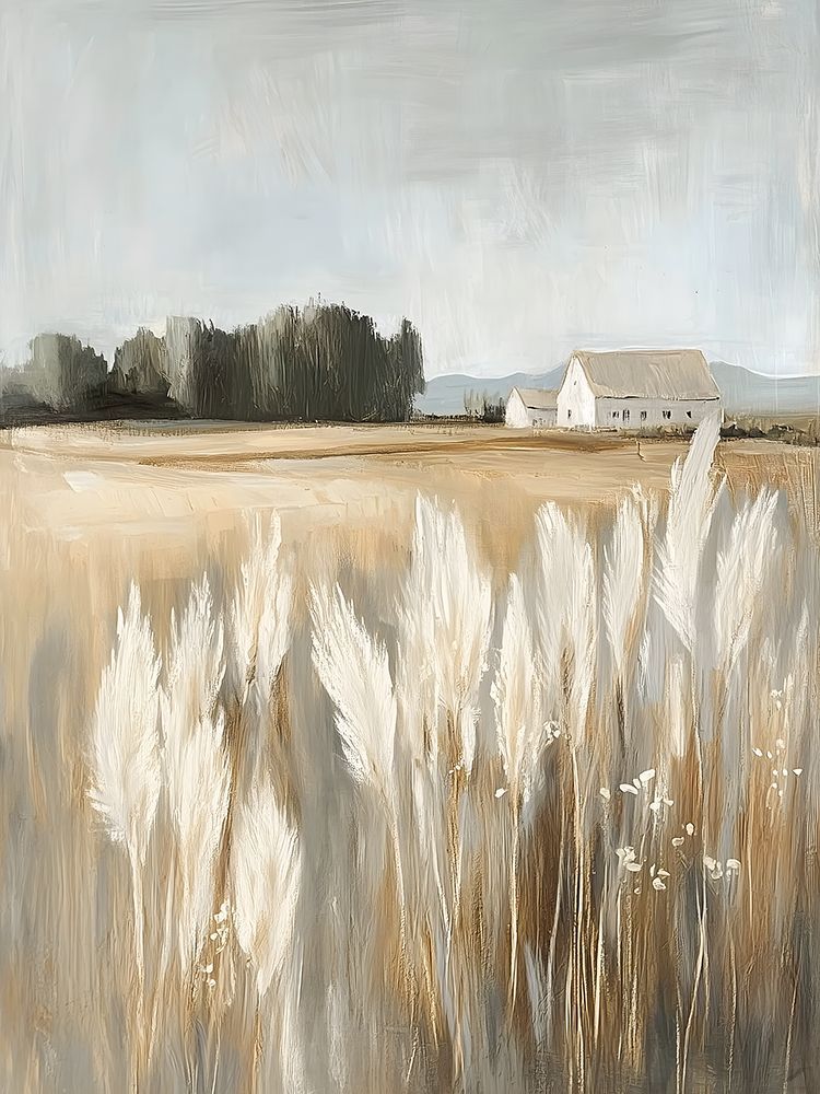 Far Off Farmhouse art print by Acorn And Ivory Designs for $57.95 CAD