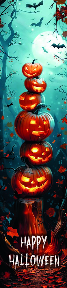 Happy Halloween Jack-o-Lanterns art print by Acorn And Ivory Designs for $57.95 CAD