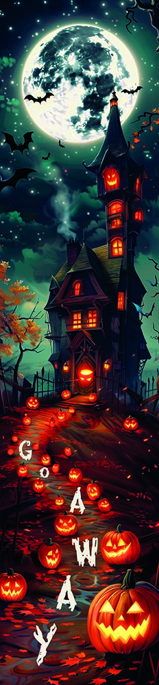 Go Away Haunted House art print by Acorn And Ivory Designs for $57.95 CAD